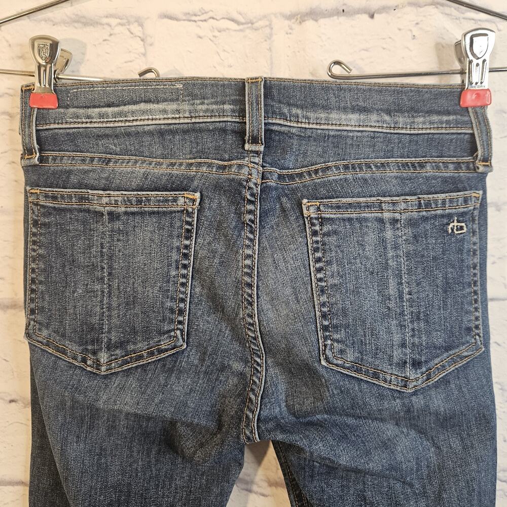 Rag & Bone Jean Women Skinny Ankle Jeans Blue Low Rise Button Size 25 - Picture 6 of 7
